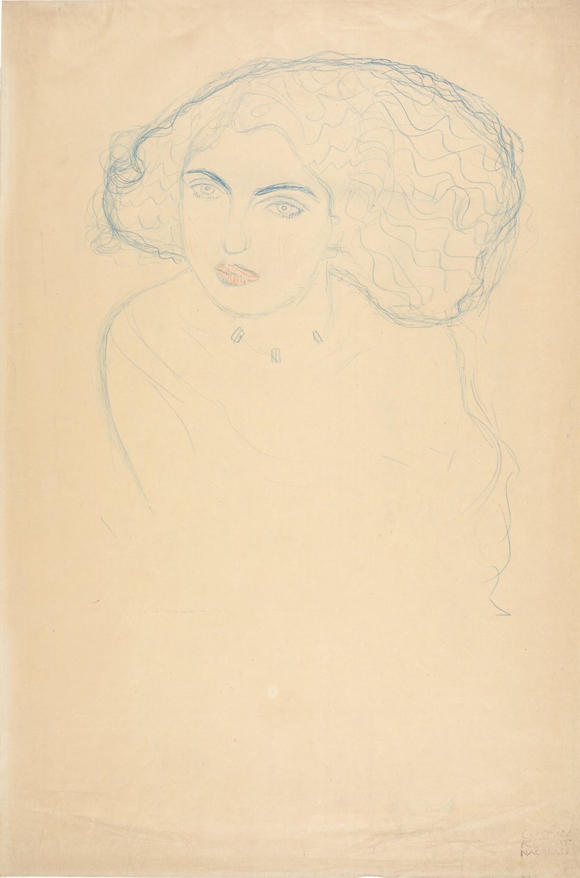 Head of a Woman by Gustav Klimt