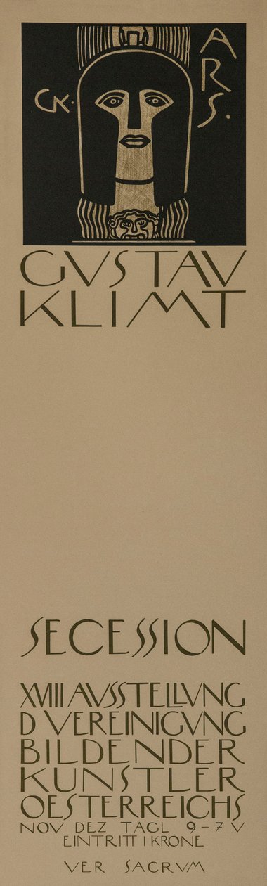 Poster for the Eighteenth Vienna Secession Exhibition by Gustav Klimt