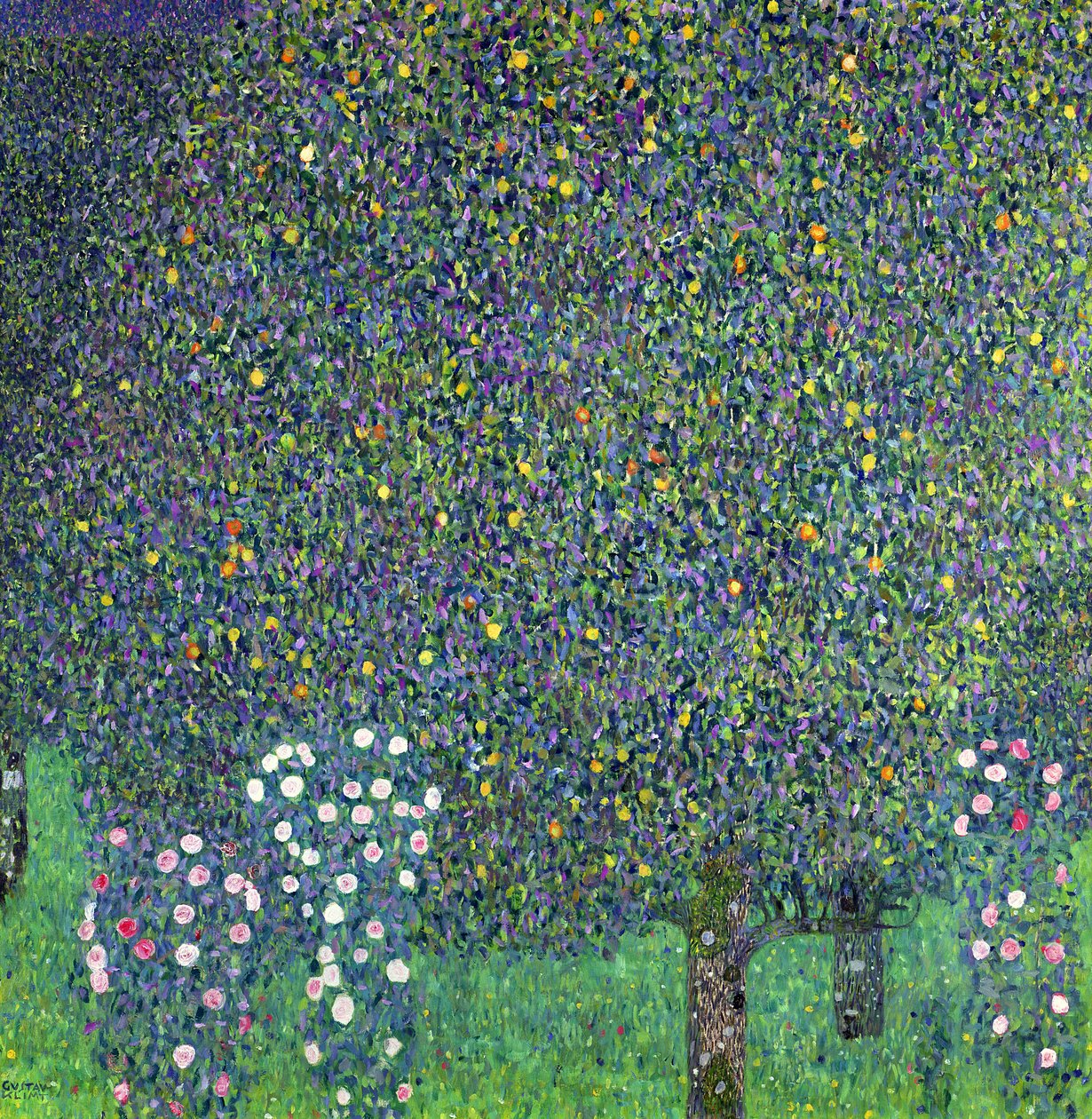 Roses under the Trees, c.1905 by Gustav Klimt