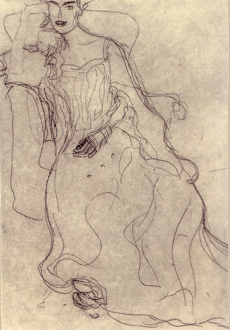 Study for the Painting Portrait of Adele Bloch-Bauer I by Gustav Klimt