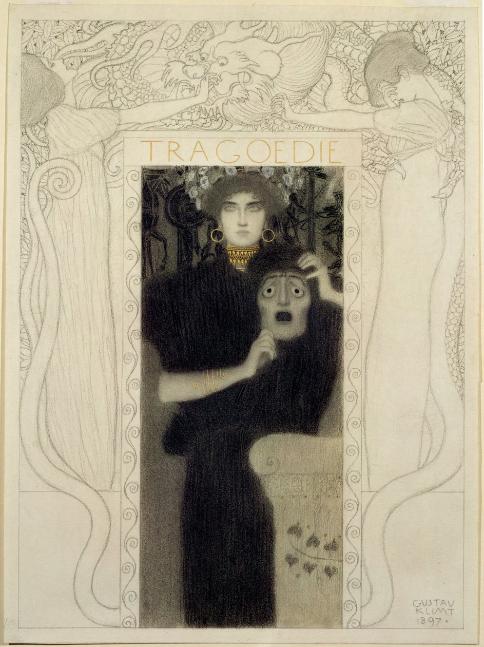 Tragedy. Study for the Allegory of Tragedy by Gustav Klimt
