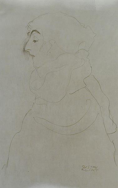 Woman in Profile, c.1904-06 by Gustav Klimt