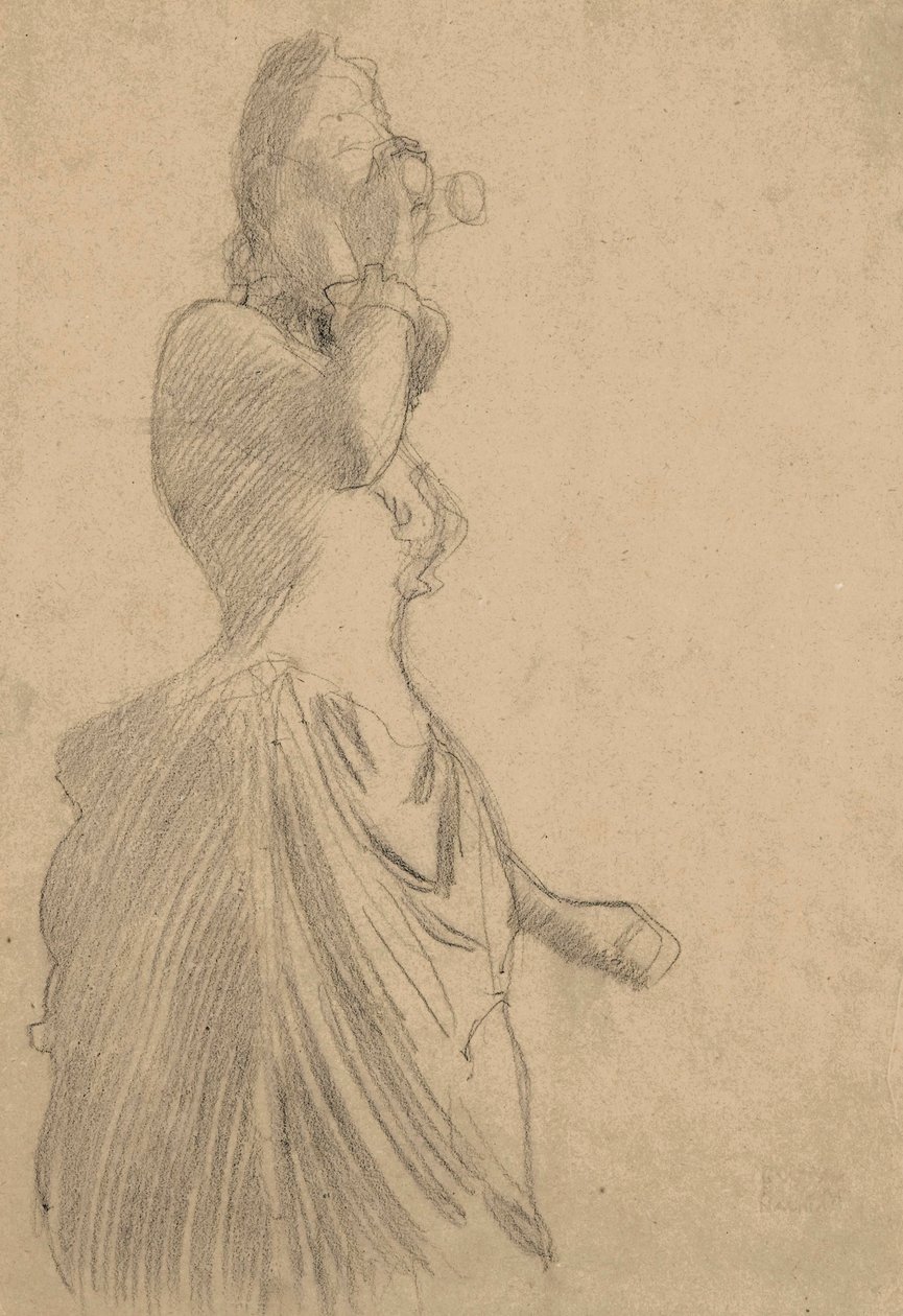 Woman with Binoculars, c.1888 by Gustav Klimt