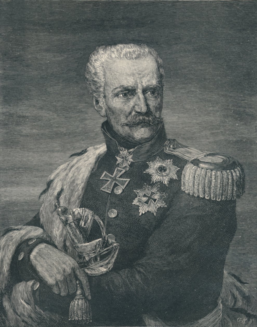 Gebhard Leberecht Von Blücher, Prince of Wahlstadt by Gustav Kruell