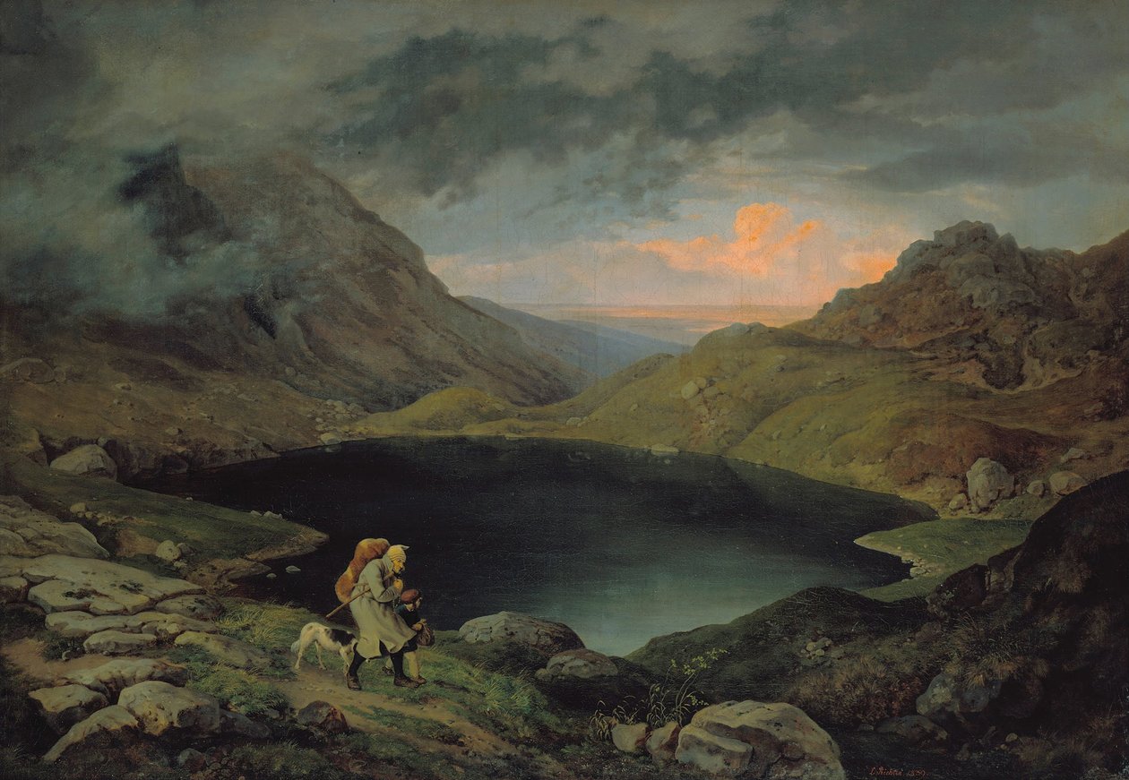 Lake in the Riesengebirge, 1839 by Gustav Karl Ludwig Richter