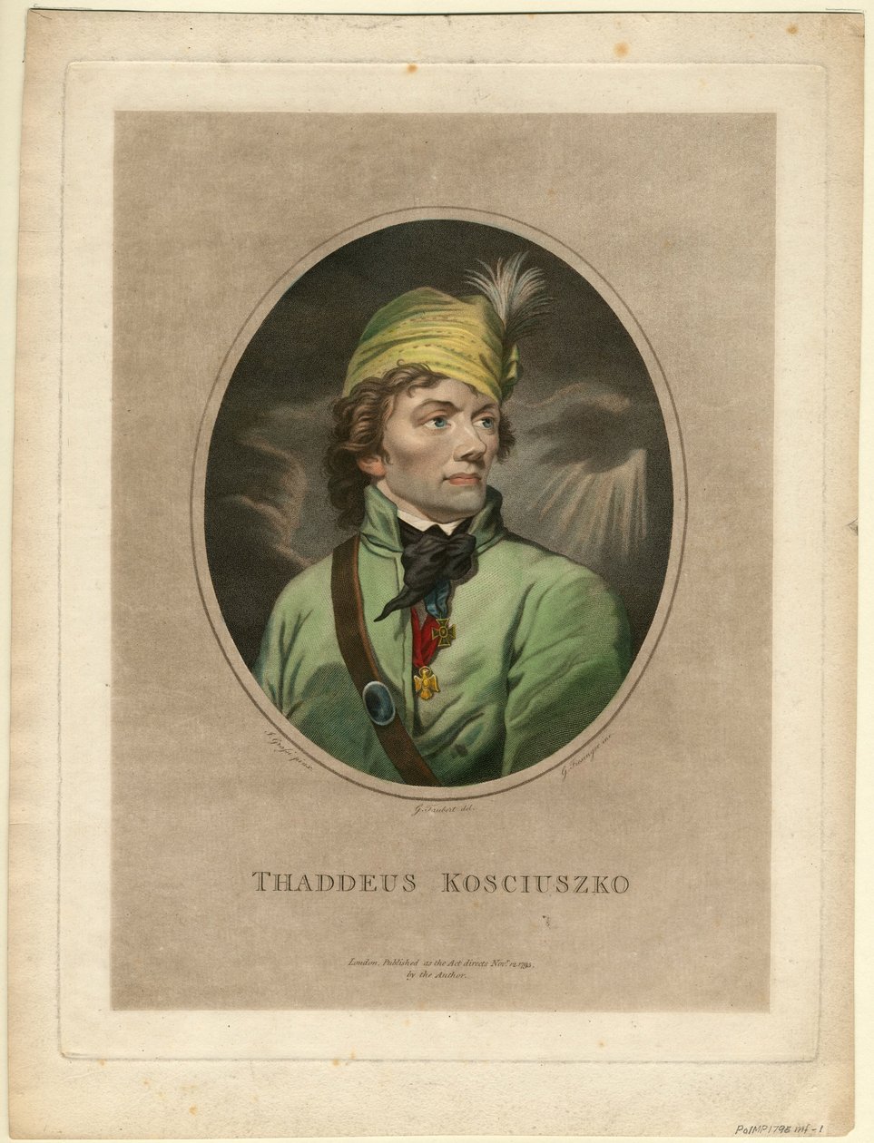 Portrait of Tadeusz Kosciuszko 1746-1817 by Gustav Taubert