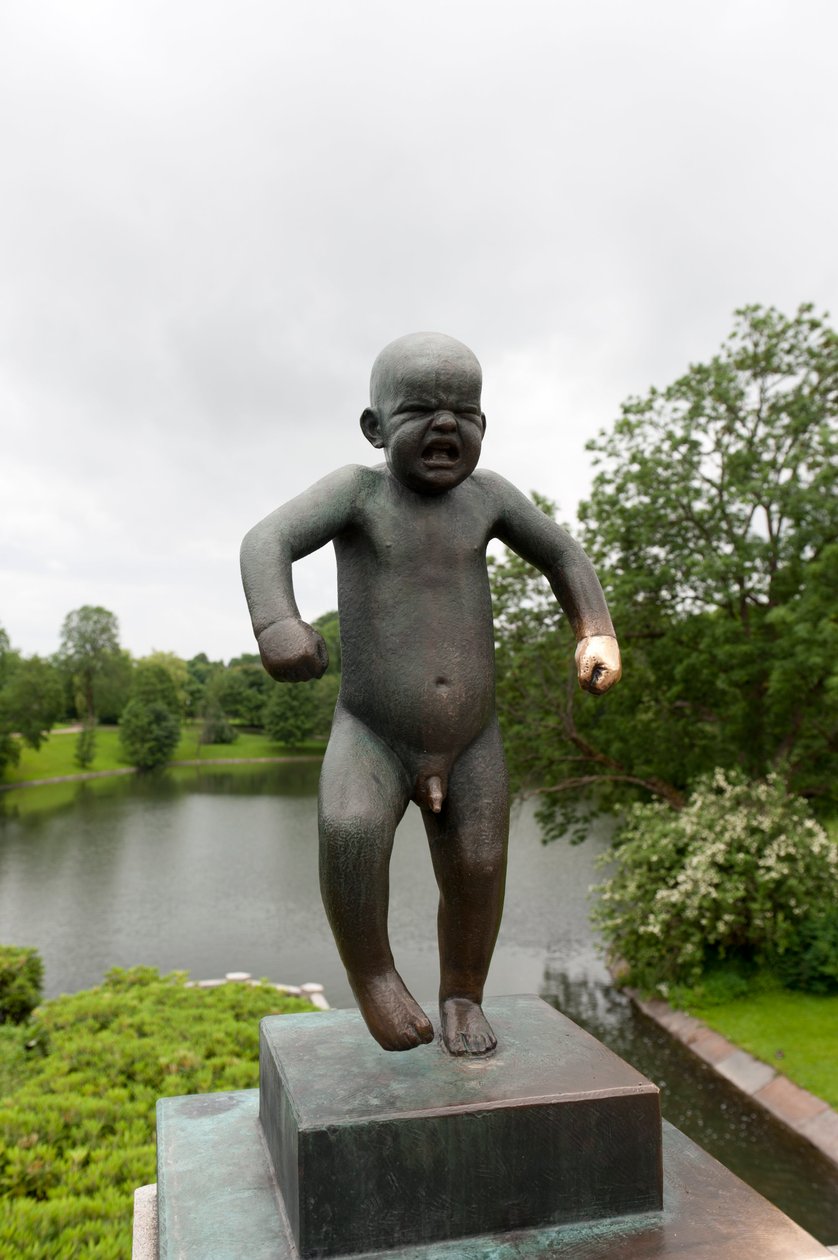 "Sinnatageen" Angry Boy, Sculpture in Frogner Park, Oslo, Norway by Gustav Vigeland