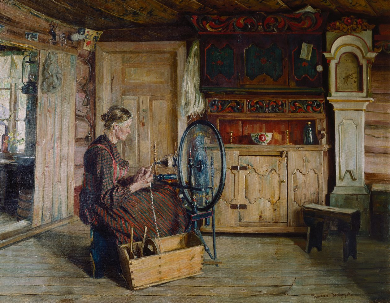 Interior from Sandbu Farm in Vaga by Gustav Wentzel