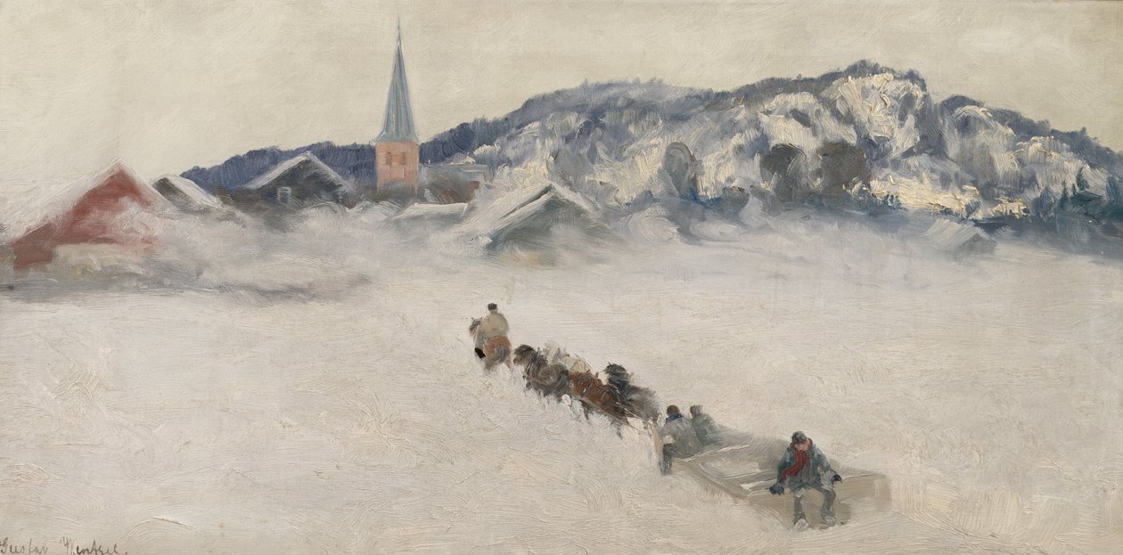 Winter in Asker by Gustav Wentzel