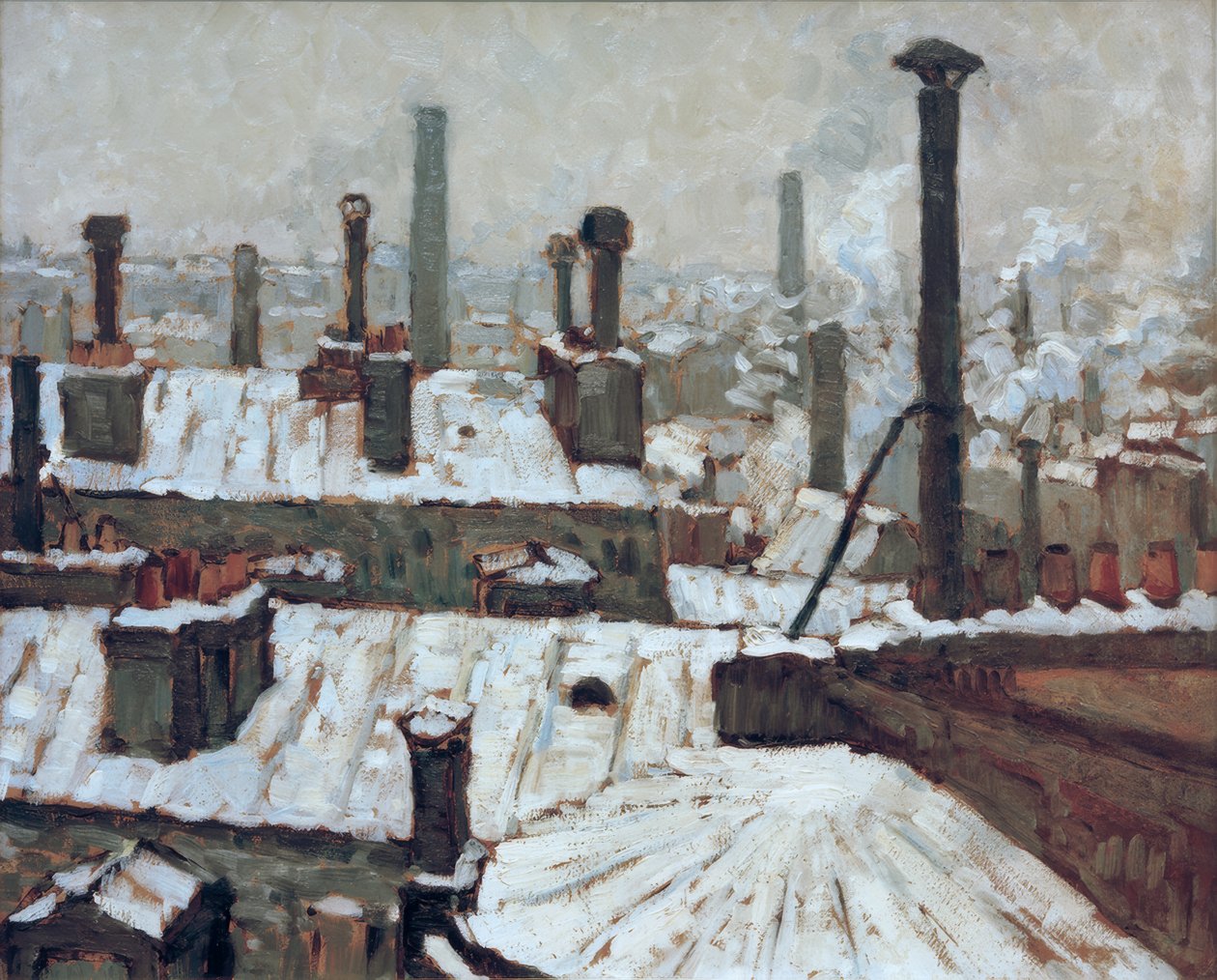 Snow-Covered Roofs by Gustave Caillebotte