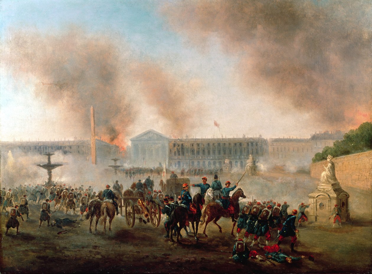 Battle in the Place de la Concorde by Gustave Clarence Rodolphe Boulanger
