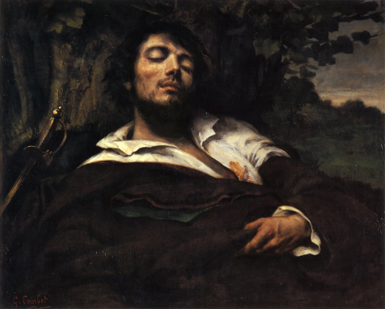 The Wounded Man by Gustave Courbet