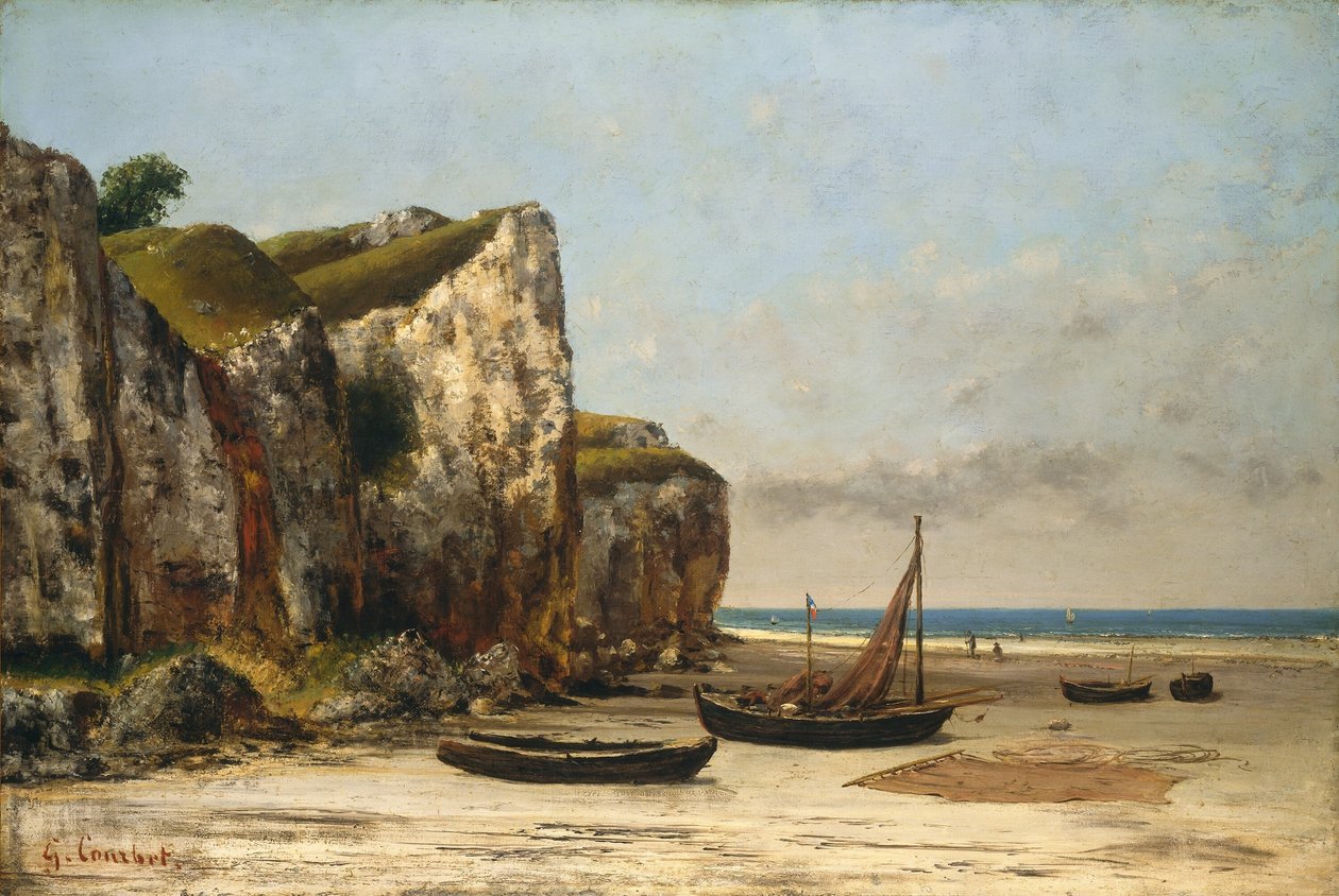 Beach of Normandy by Gustave Courbet