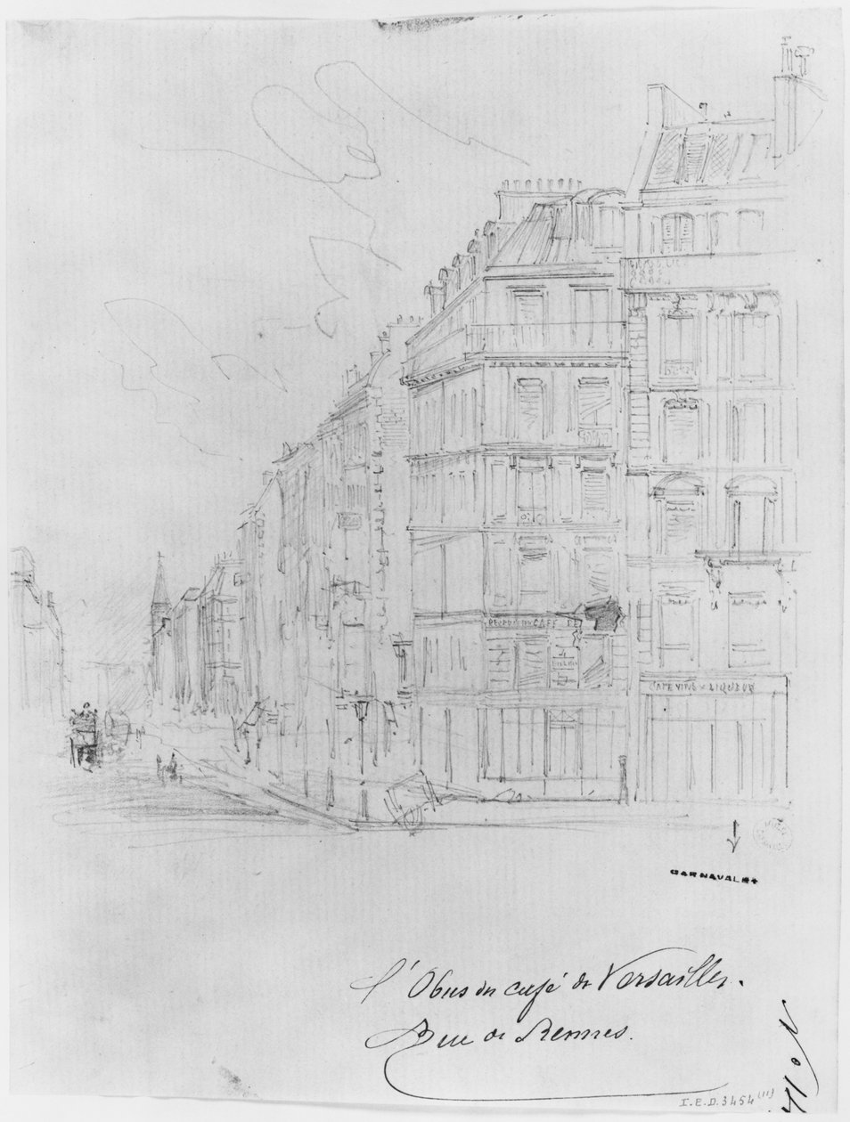 Album of the Siege of Paris, Shell of Cafe de Versailles, rue de Rennes by Gustave Dore