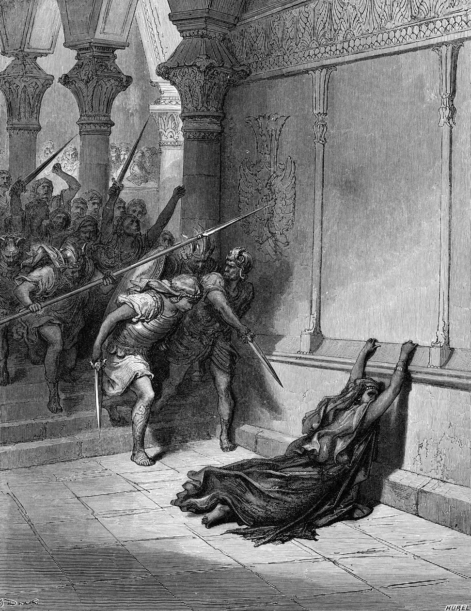 Death of Athaliah by Gustave Dore