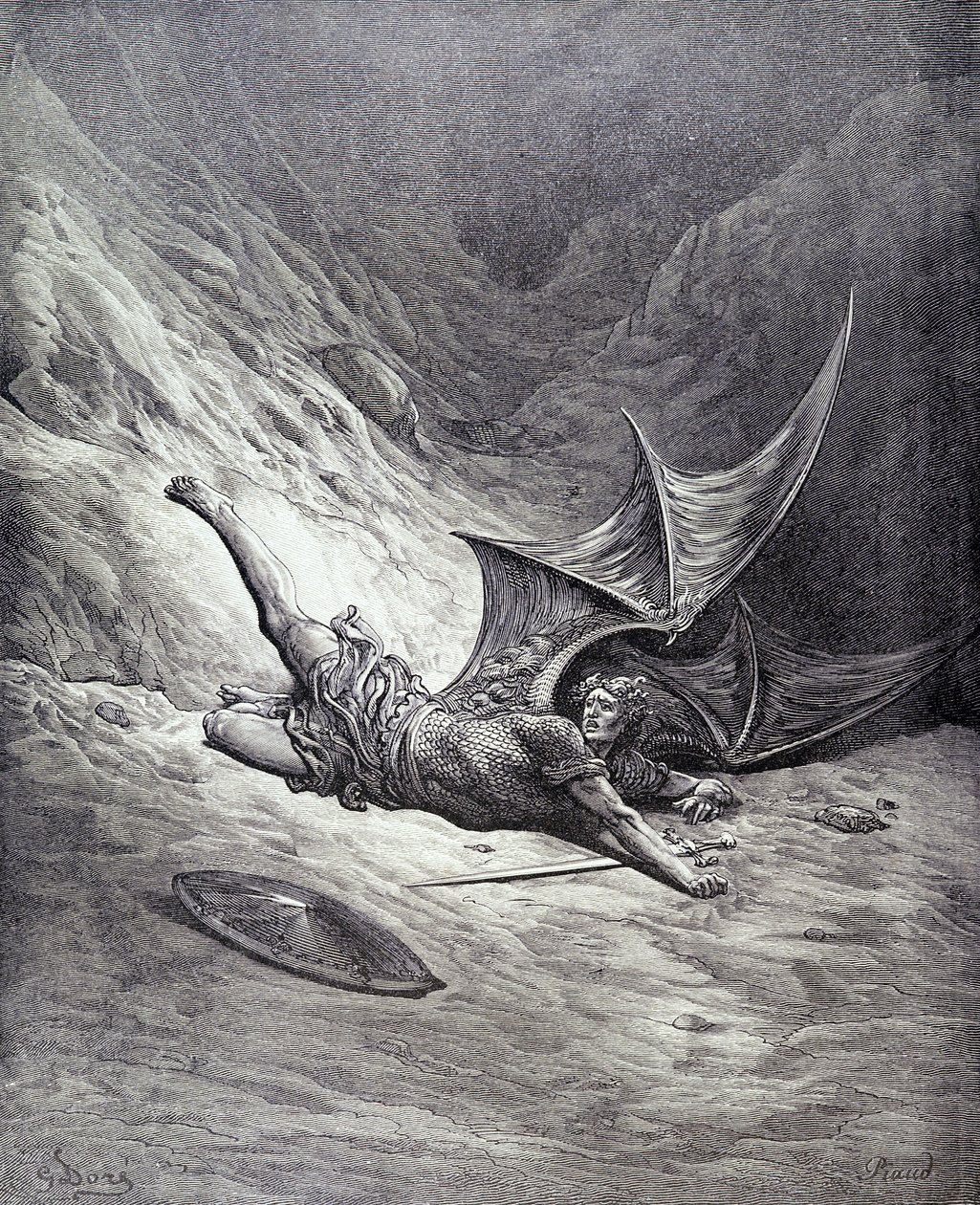 Satan Smitten by Michael, from Book VI of 