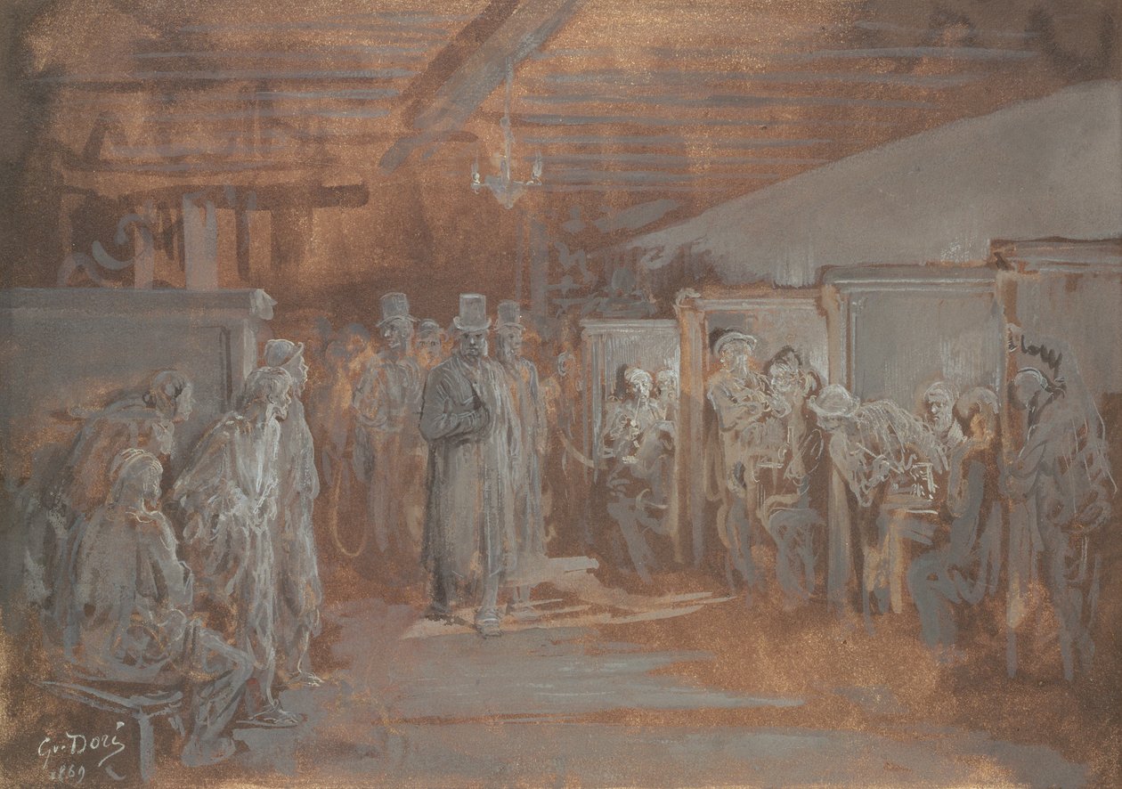 Tavern in Whitechapel, 1869 by Gustave Dore