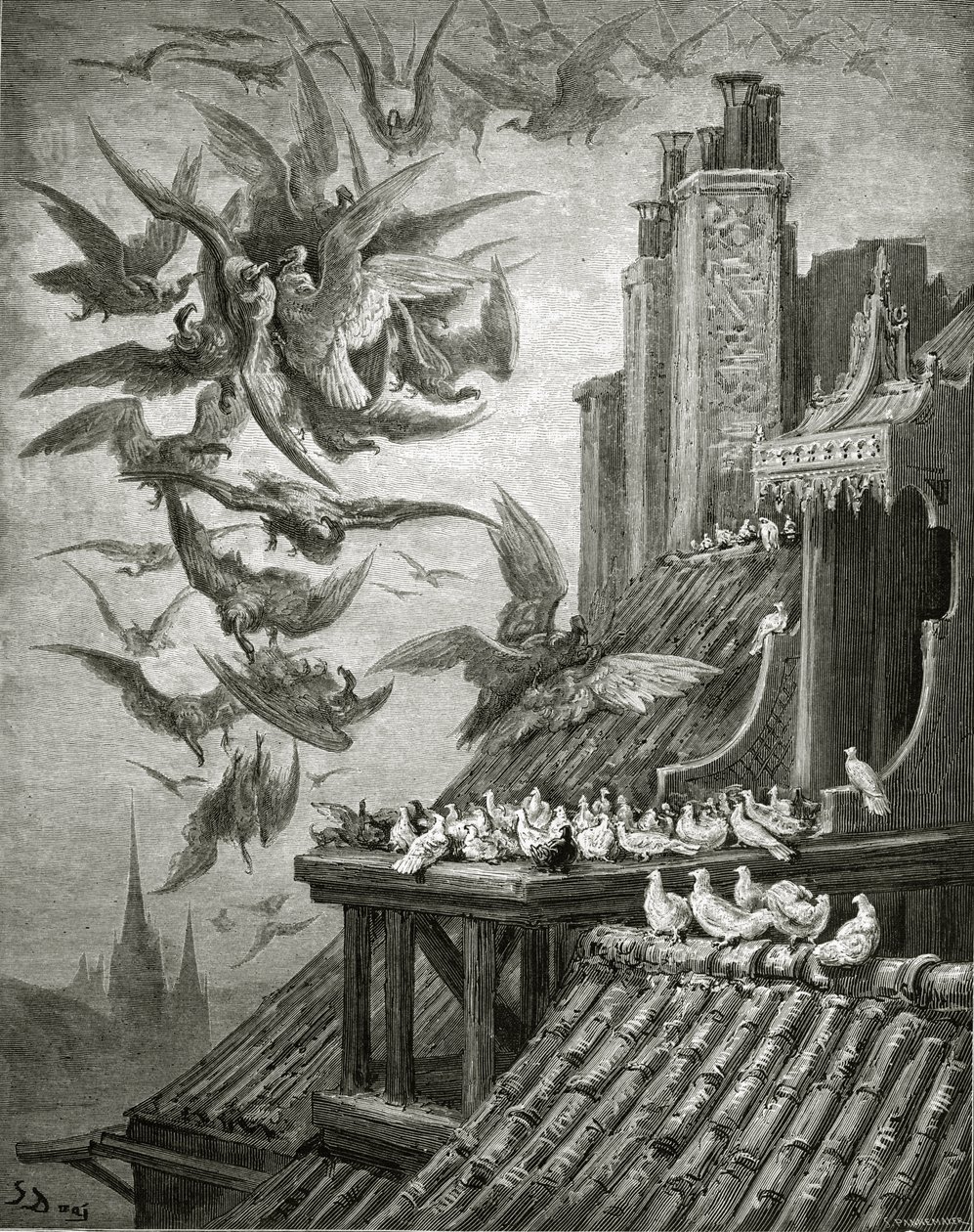 The Eagles and The Pigeons, Illustration from 