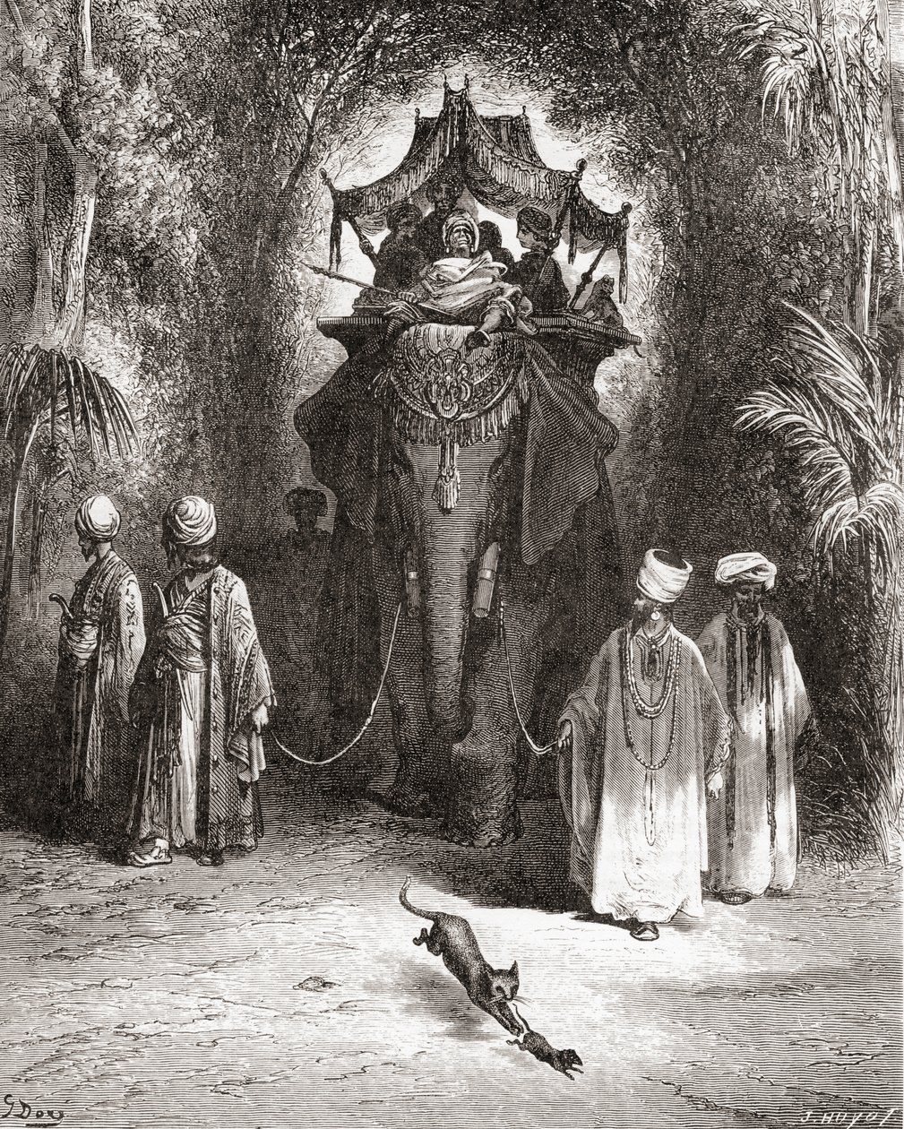 The Rat and the Elephant, from a late 19th century edition of Fables de La Fontaine by Gustave Dore