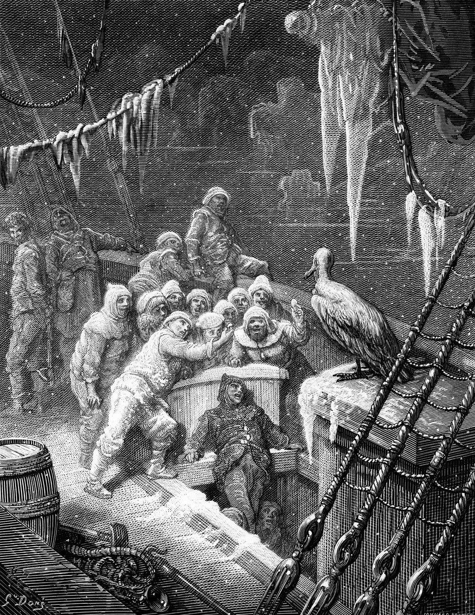 The Albatross Being Fed by the Sailors on the Ship Marooned in the Frozen Seas of Antarctica, from 
