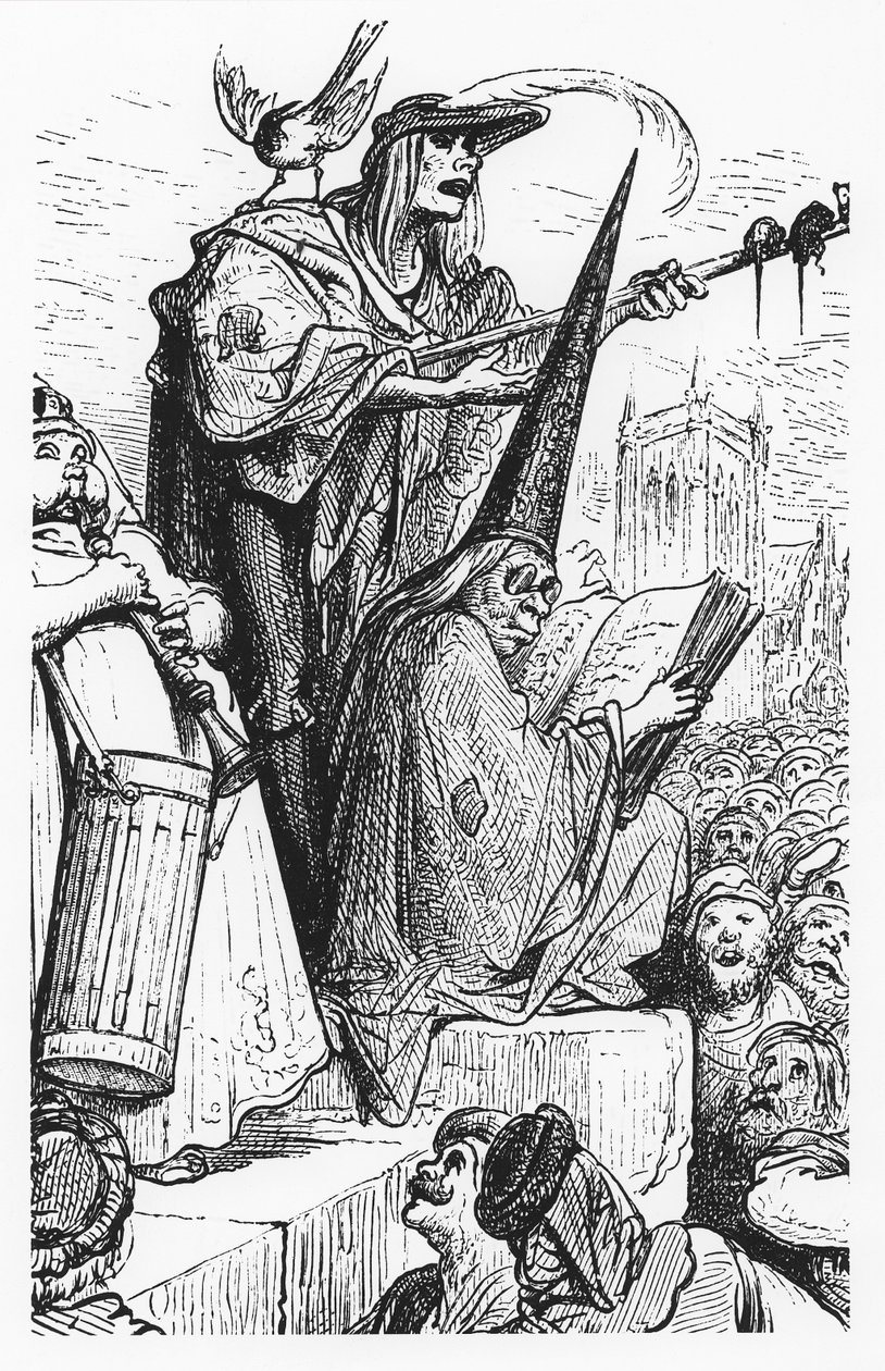 The beggar musicians, illustration from 
