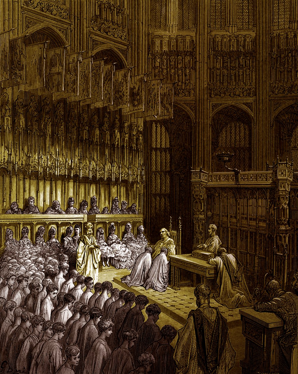Westminster Abbey - Confirmation of Westminster Boys by Gustave Dore