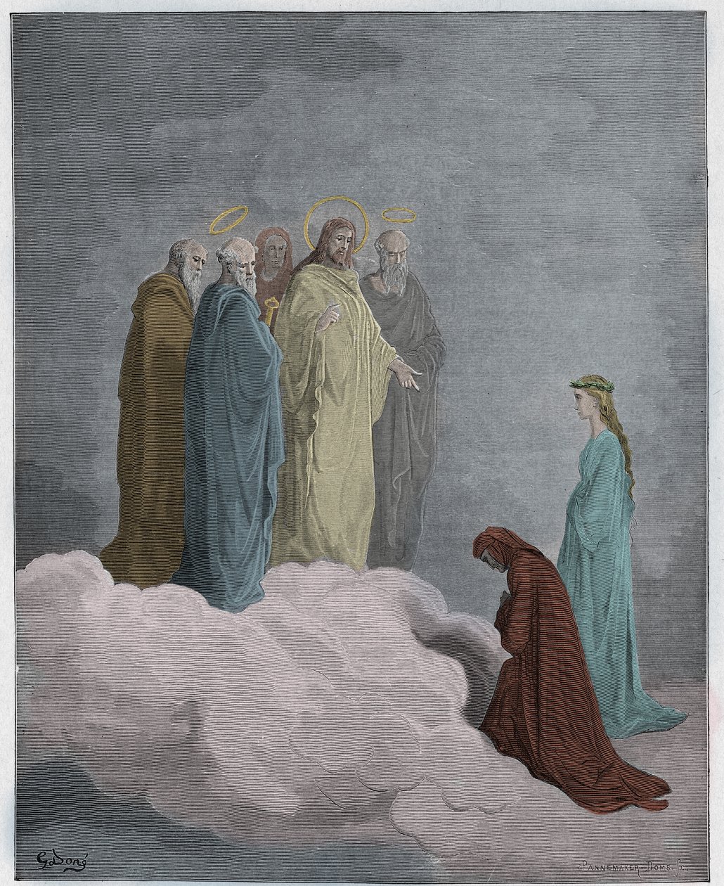 Paradiso, Canto 26: St John Examines Dante Concerning Love, Illustration from The Divine Comedy by Dante Alighieri by Gustave after Dore