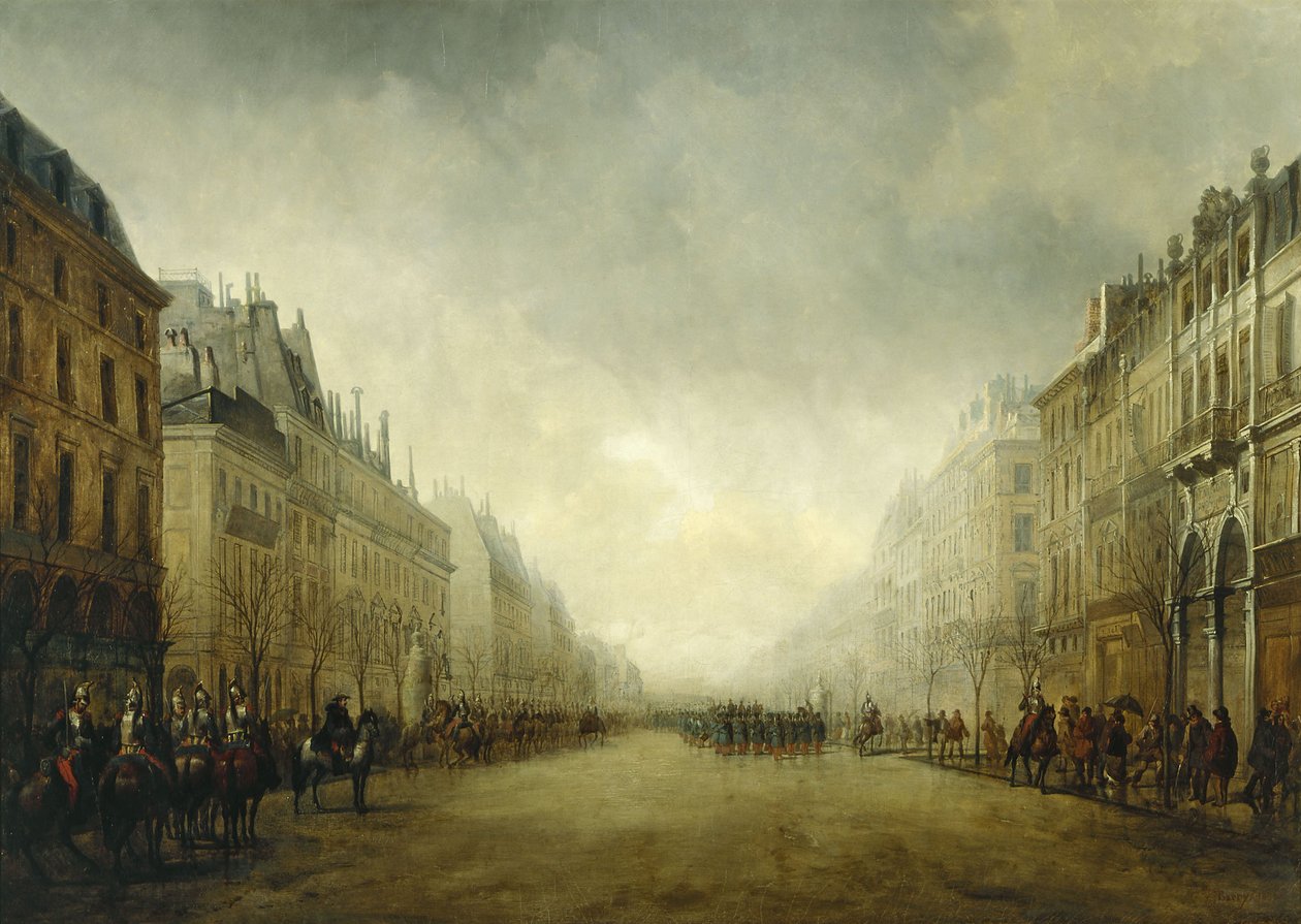 Review passed by the Prince-President on the Grand Boulevards by Gustave Edward Barry