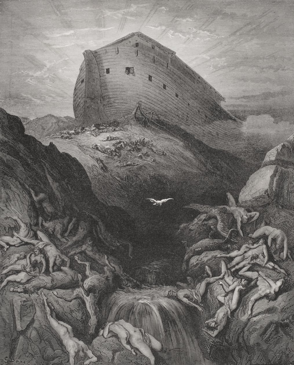 The Dove Sent Forth From The Ark, illustration from Dore