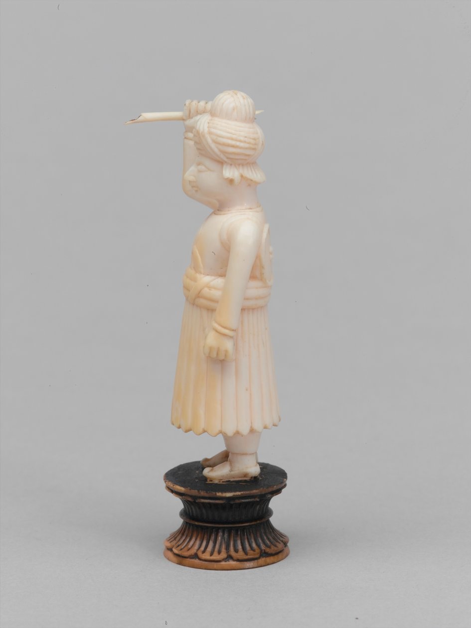 Black Pawn, Chess Piece, India, circa 1820 by Gustave Adolphe Chassevent Bacques