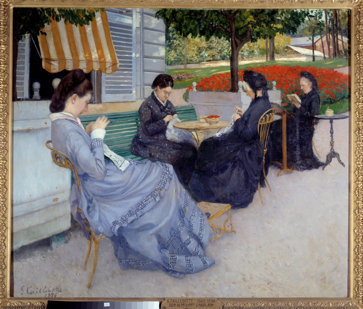 Country portraits (sewing women) by Gustave Caillebotte