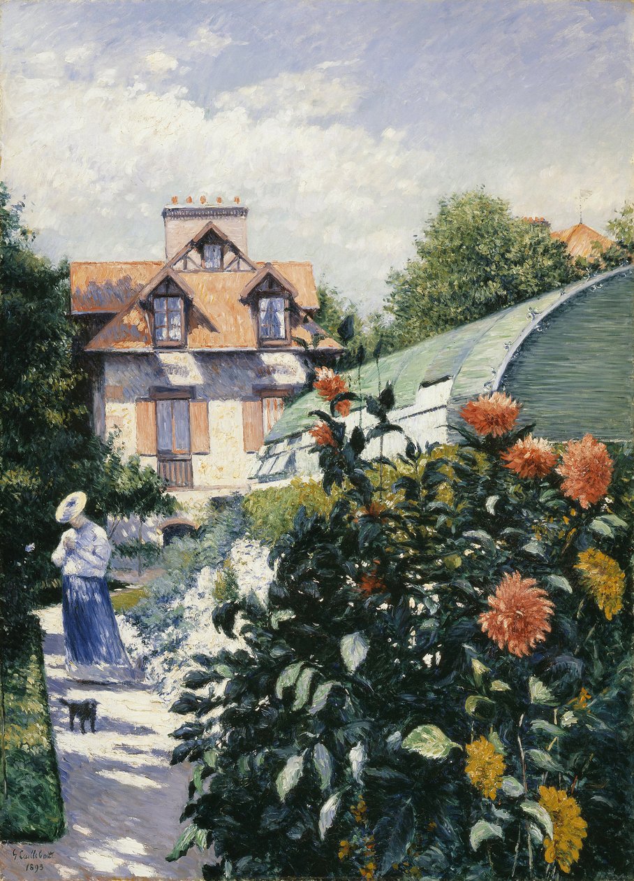 Dahlias, Garden at Petit Gennevilliers by Gustave Caillebotte