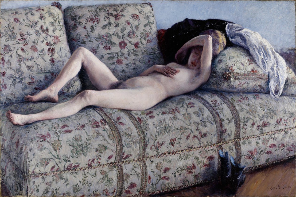 Nude on a Couch by Gustave Caillebotte