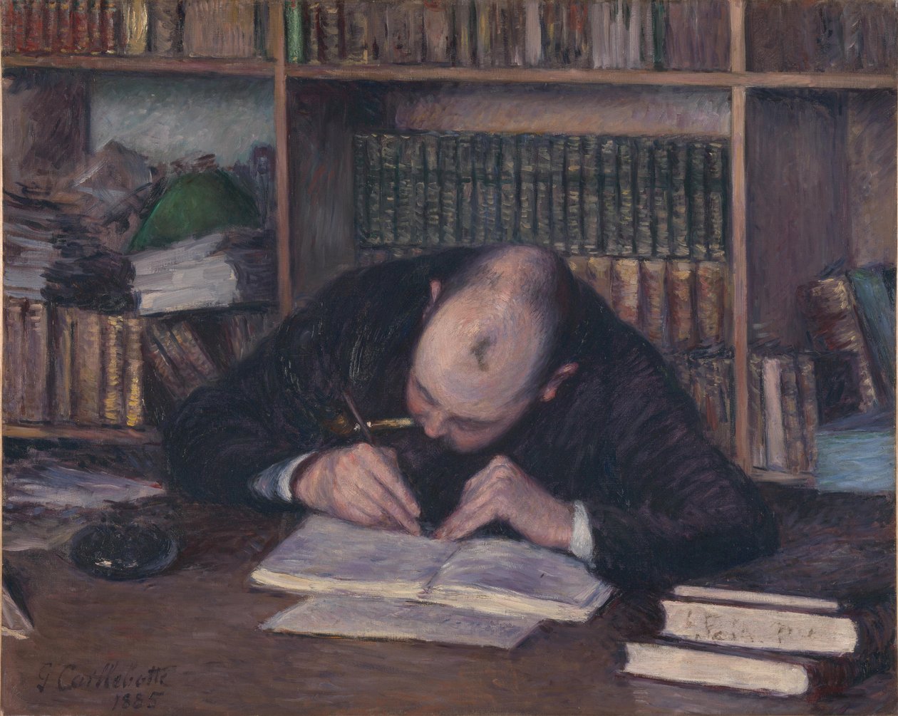 Portrait of the Bookseller E. J. Fontaine by Gustave Caillebotte