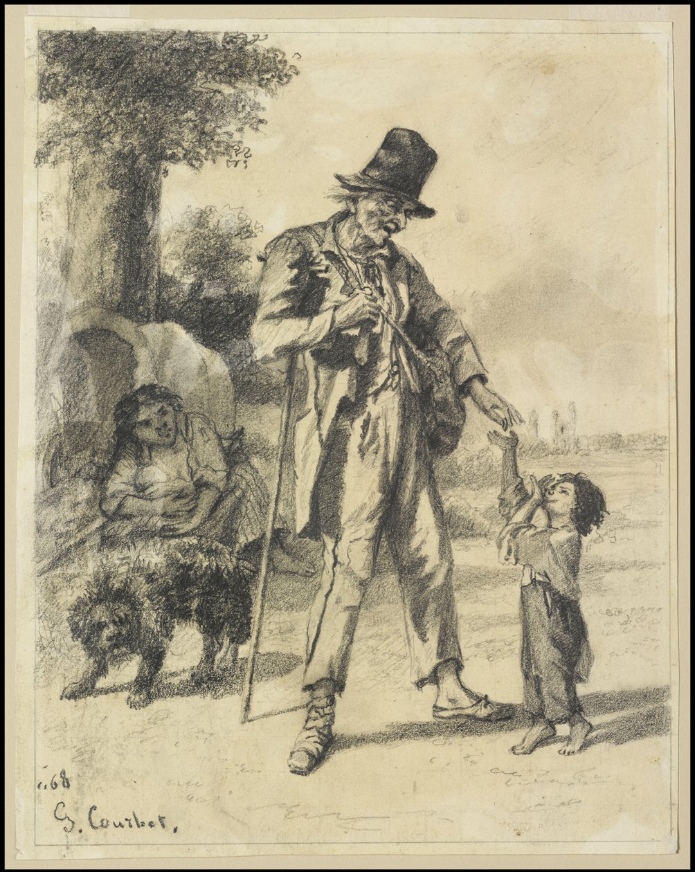 Alms from a Beggar at Ornans by Gustave Courbet
