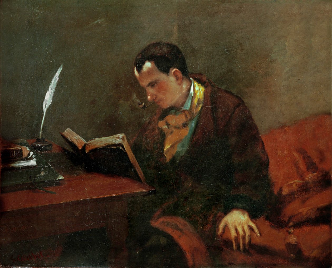Charles Baudelaire, French Poet by Gustave Courbet
