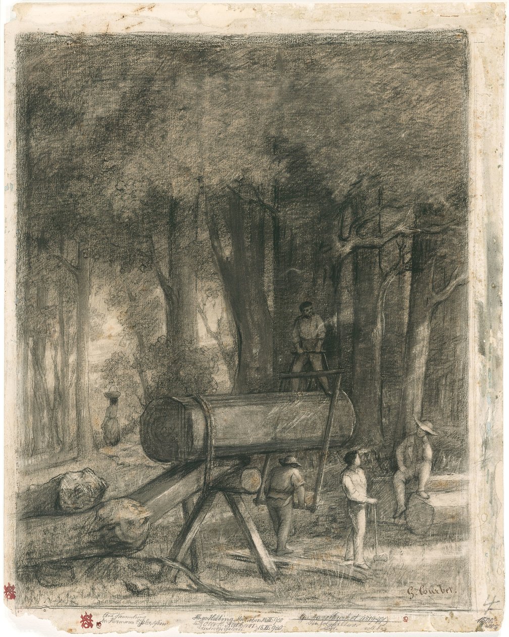 The Woodcutters, 1860 by Gustave Courbet