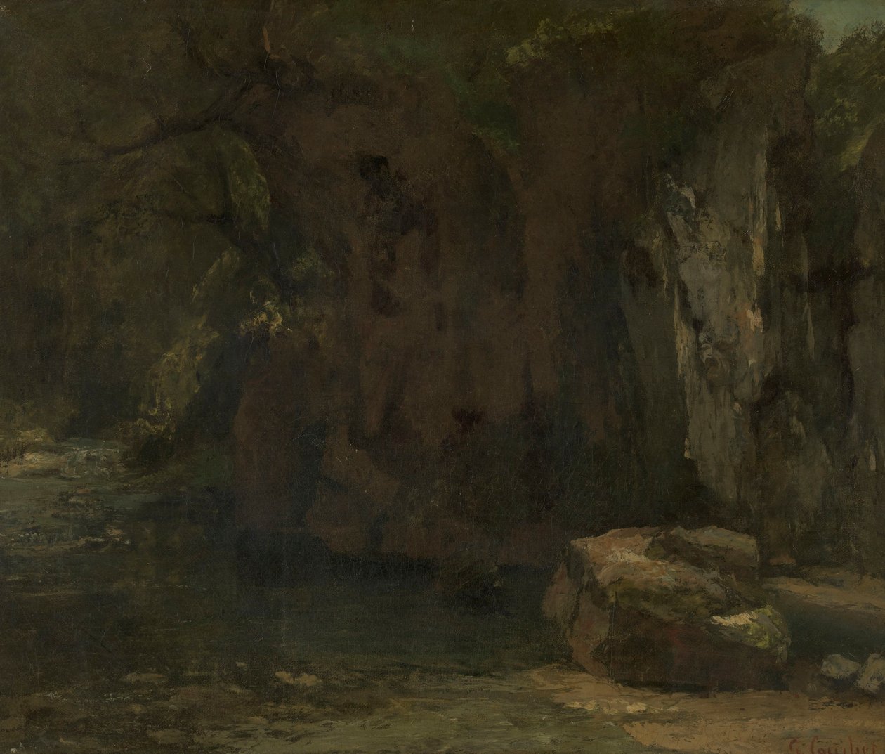 The Rocks of La Loue by Gustave Courbet