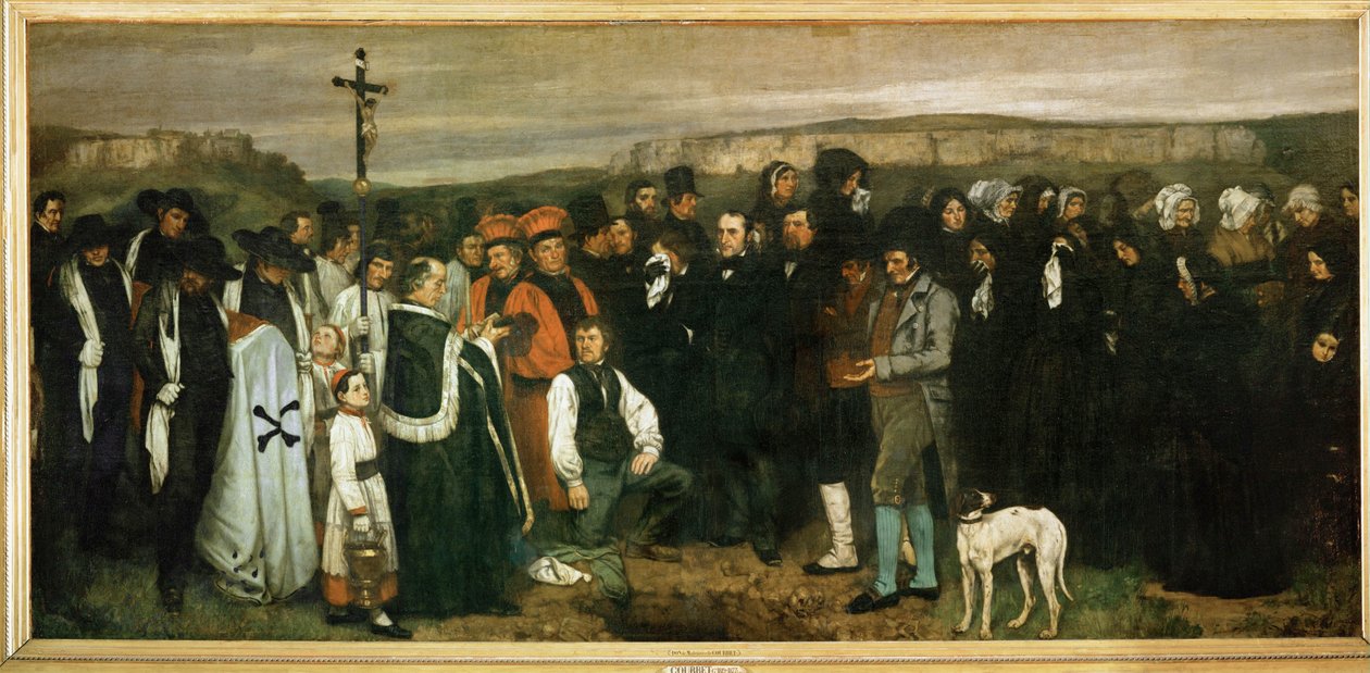 Funeral at Ornans, France by Gustave Courbet