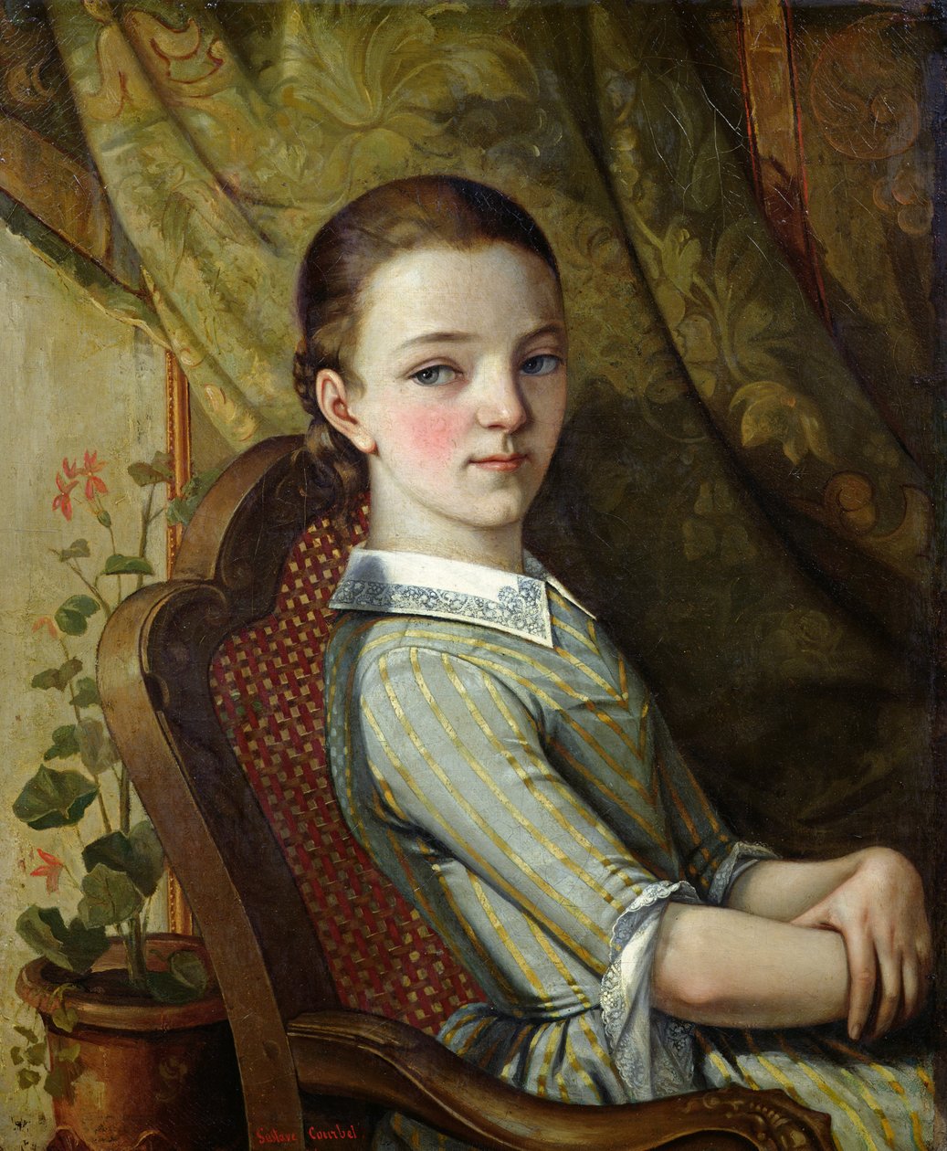 Juliette Courbet (1831-1915) 1844 by Gustave Courbet