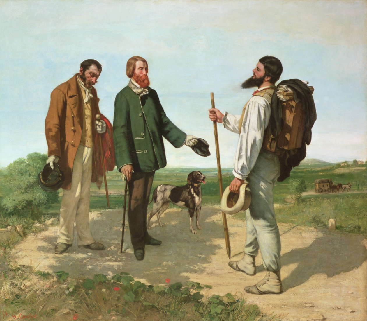 La Rencontre, or Bonjour Monsieur Courbet by Gustave Courbet