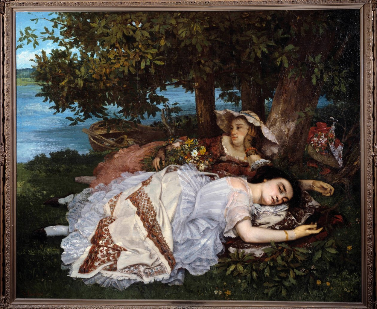 The young ladies of the Banks of Seine by Gustave Courbet