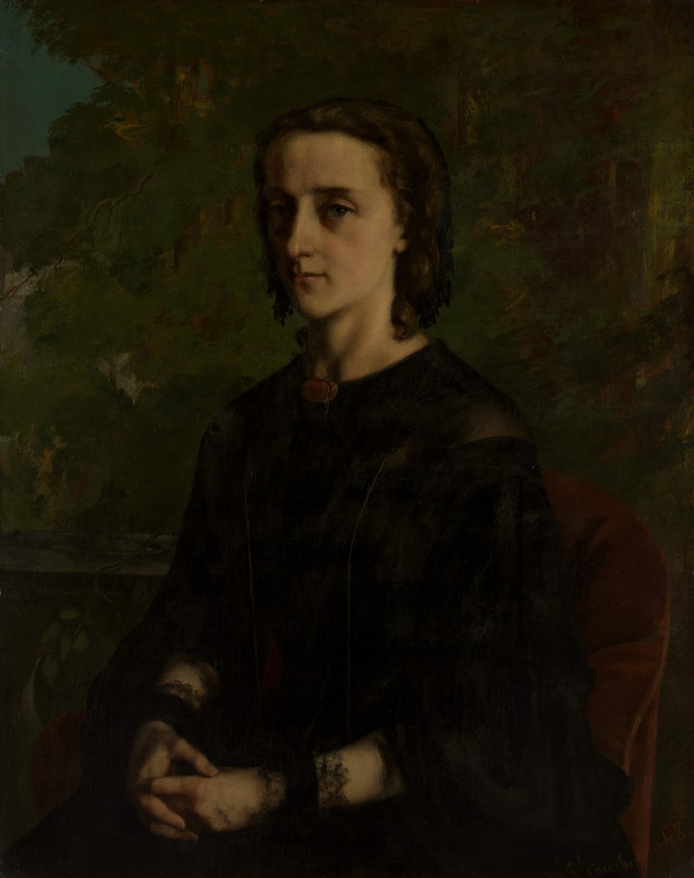 Madame Frederic Breyer Fanny Hélène Van Bruyssel by Gustave Courbet