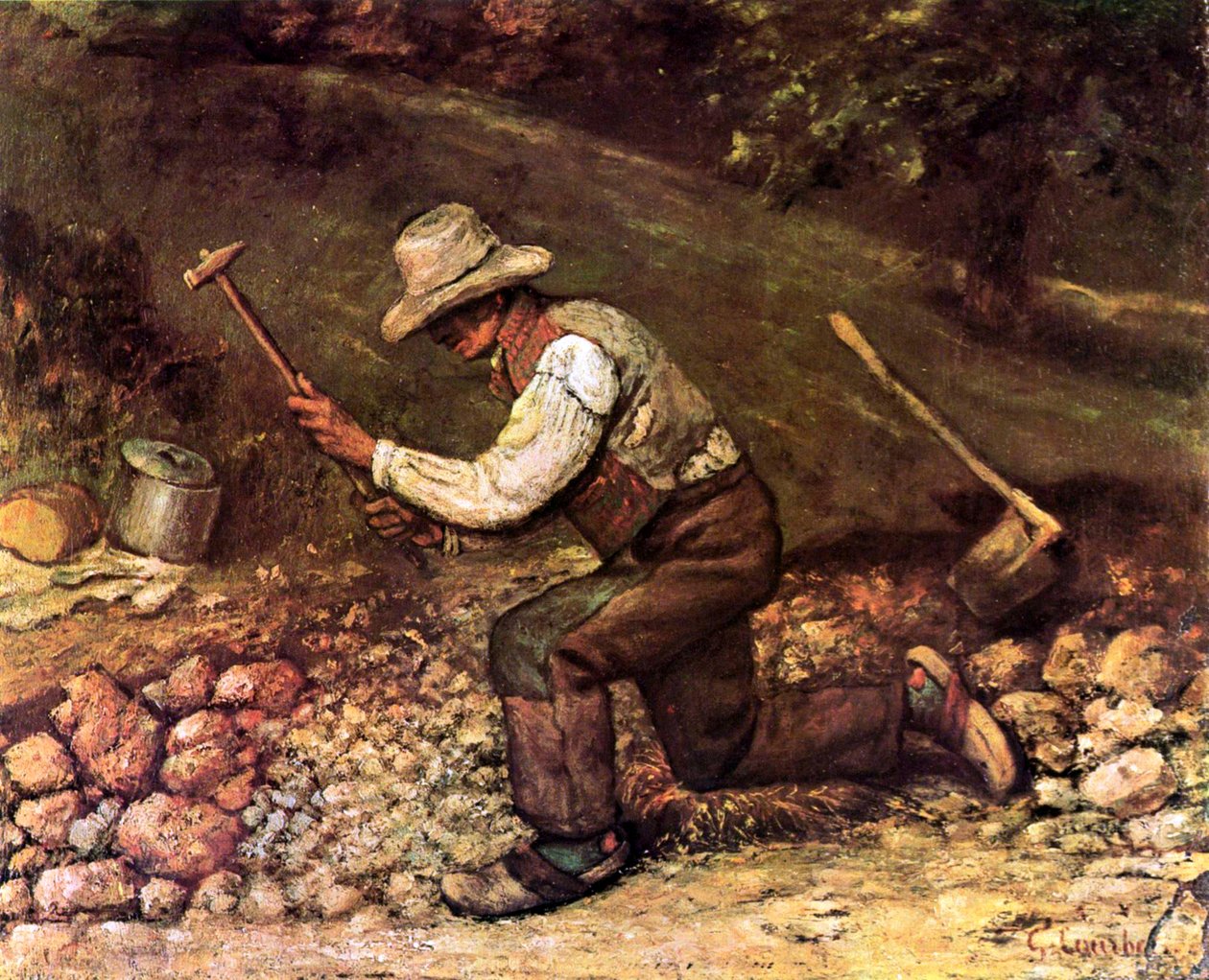 Stonemason by Gustave Courbet