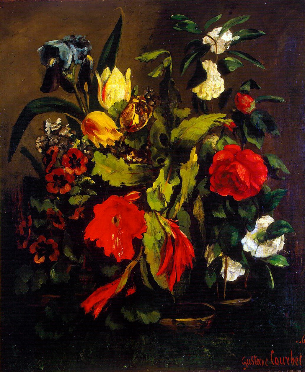 Still Life of Flowers by Gustave Courbet