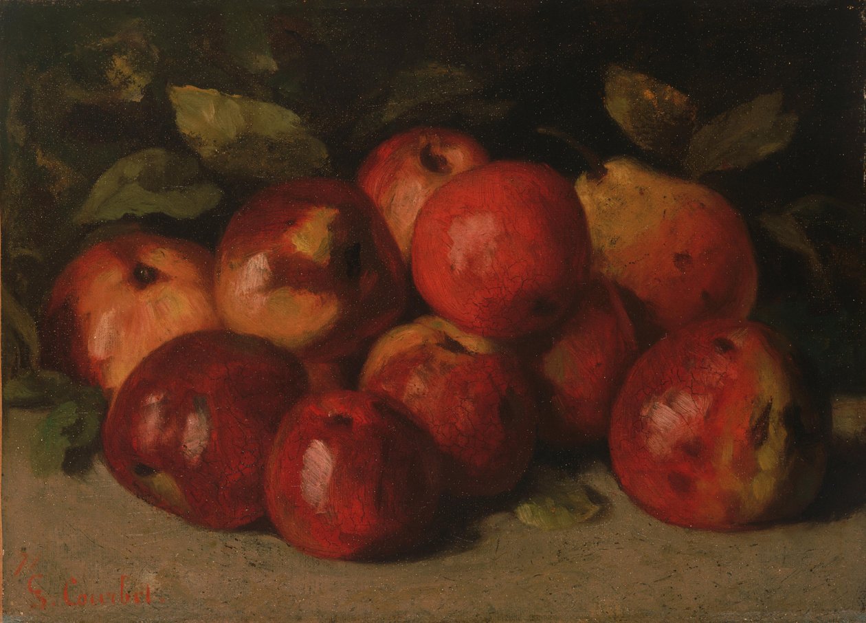 Still Life with Apples and a Pear by Gustave Courbet