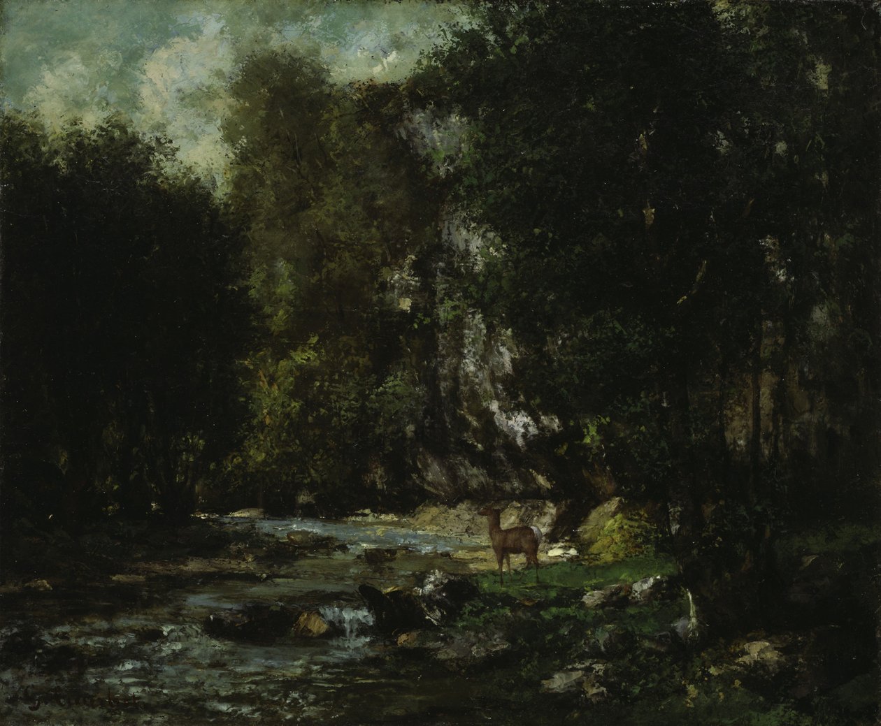 The Brook of Les Puits-Noir, c.1855 by Gustave Courbet