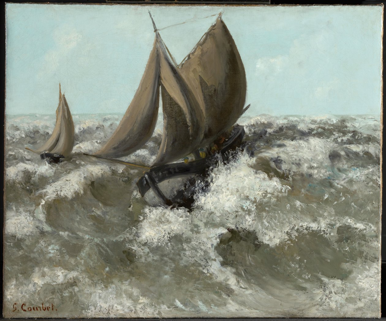 The Sailboat (Seascape) by Gustave Courbet