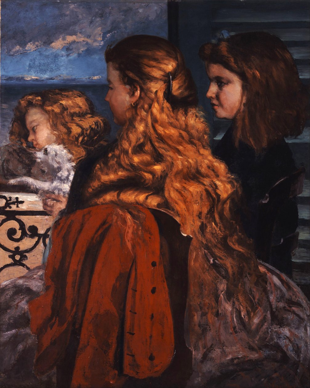 Three Young Englishwomen by a Window by Gustave Courbet