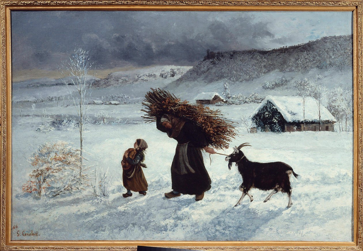 Village poverty, Ornans by Gustave Courbet